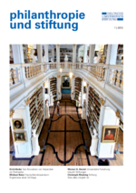 Ausgabe 01/2012 "philanthropie und stiftung"